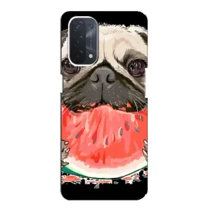 Чехол (ТПУ) Милые собачки для Oppo a74 (5G) (Смешной Мопс)