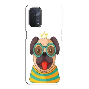 Бампер для Oppo a74 (5G) с картинкой "Песики" (Собака Король)
