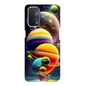 Чохол (ТПУ) з планетами на Oppo a74 (5G) (Сонячна система)
