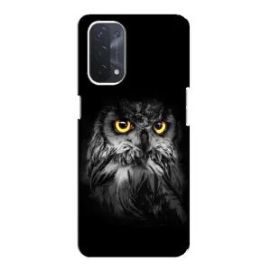 Чехлы с принтом СОВЫ для Oppo a74 (5G) (Сова на чёрном)