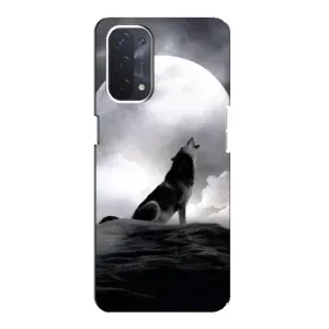 Чохол з Вовком на Oppo a74 (5G) (Вовк і місяць)