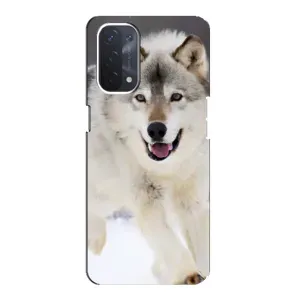 Чехол с Волком на Oppo a74 (5G) (Волк на снегу)