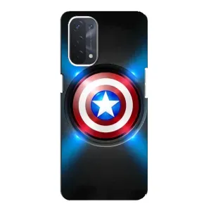 Чехол с Щитом Капитана Америки на Oppo a74 (5G) (Яркий Щит Капитана)