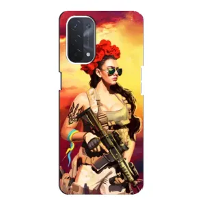 ЗСУ Чехлы (TPU) для Oppo a74 (5G) (Женщина солдат)