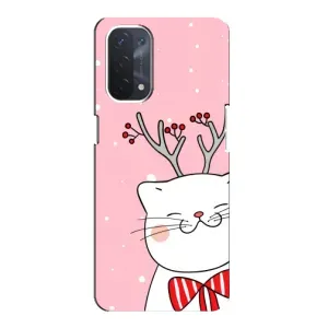 Чехол на тематику: Коты для OPPO A74 (5G) (Зимний кот)