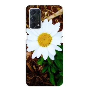 Чехол с ромашками на OPPO A74 (Белая ромашка)
