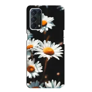 Чехол с ромашками на OPPO A74 (Белые ромашки)