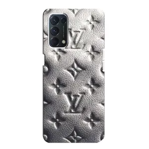 Текстурный Чехол Louis Vuitton для Оппо А74 (Бежевый ЛВ)