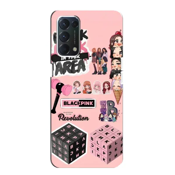 Чехол с рисунком «BLACK PINK коллаж» для OPPO A74