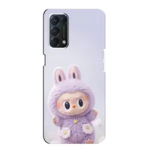 Чехол с принтом Лабубу для OPPO A74 (Фиолетовый Лабубу)