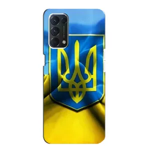 Чехол с картинкой (Патриотический ГЕРБ) на OPPO A74 (Герб и Флаг Украины)