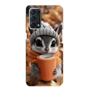 Печатный чехол «Зверята с кофе» для OPPO A74 (Грызунчик с кофе)
