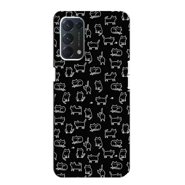 Чехол с рисунком «Котики на черном» для OPPO A74 Чехол с рисунком «Котики на черном» для OPPO A74