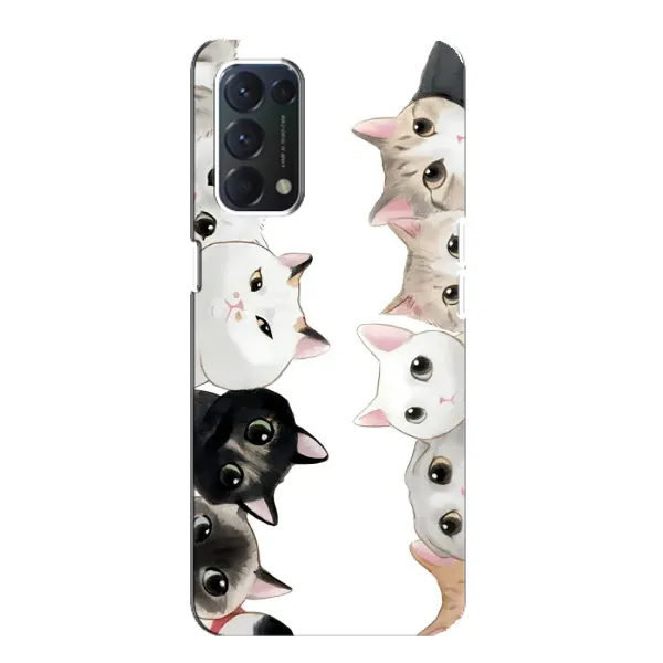 Чехол с рисунком «Коты» для OPPO A74