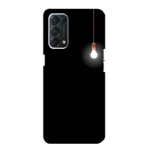 Чохол з картинками на чорному фоні для OPPO A74 (Лампочка)