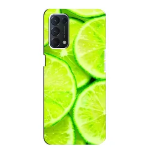 Чохол з зображенням смачної їжі для OPPO A74 (Лайм)