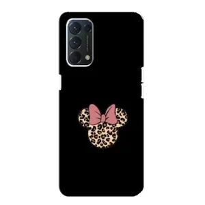 Чехол с леопардовым принтом на OPPO A74 (Леопардовая Минни)