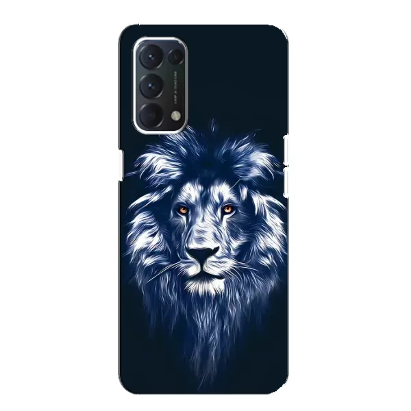 Чехол с рисунком «Лев - синий» для OPPO A74