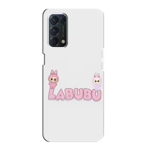 Чехол с принтом Лабубу для OPPO A74 (Логотип Лабубу)