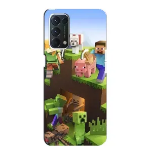 Чохли для OPPO A74 (Персонажі МайнКрафт) (Майн-крафт)