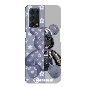 Силиконовый чехол для OPPO A74 (Медведь Louis Vuitton)