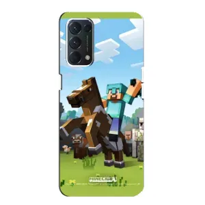 Чохли для OPPO A74 (Персонажі МайнКрафт) (На коні)