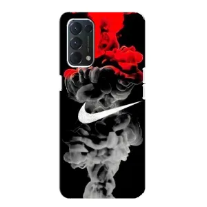 Силиконовый Чехол на OPPO A74 с картинкой Nike (Nike дым)