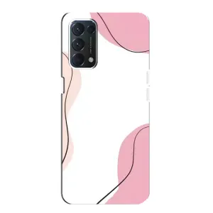 Чехол цветочный дизайн для OPPO A74 (Розовый фон)