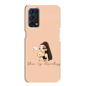 Силиконовый Чехол на OPPO A74 с картинкой Стильных Девушек (С собакой)