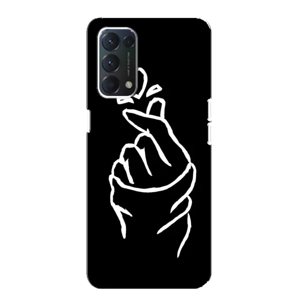Чехол с рисунком «Сердце на черном» для OPPO A74 Чехол с рисунком «Сердце на черном» для OPPO A74