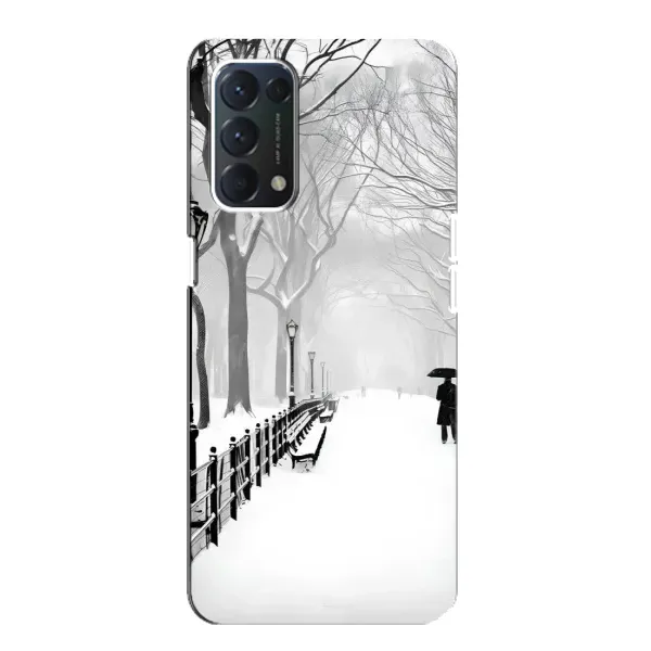 Чехол с рисунком «Снегом замело» для OPPO A74
