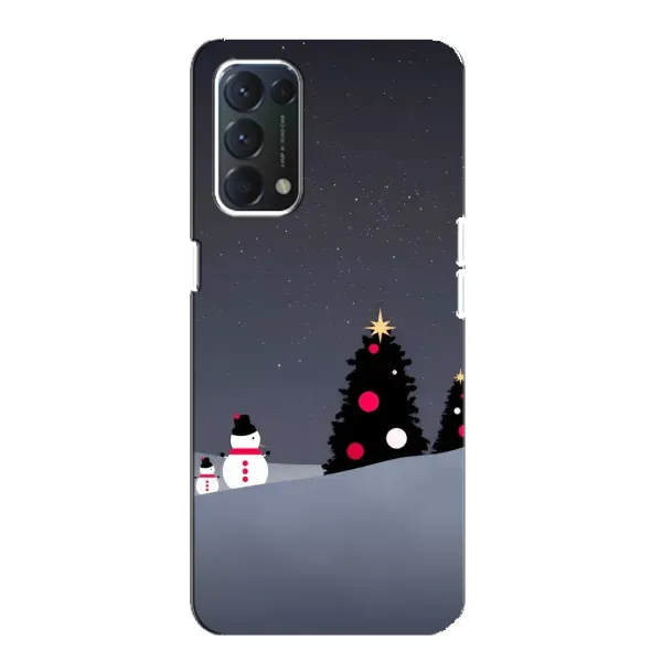 Чехол с рисунком «Снеговички» для OPPO A74