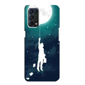 Чехол (ТПУ) с планетами на OPPO A74 (To The moon)
