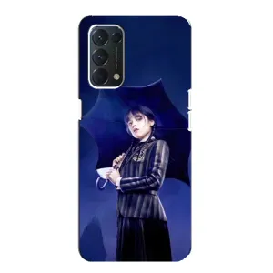 Чохол з картинкою Венсдей на OPPO A74 (Венсдей з парасолькою)