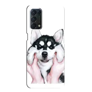Бампер для OPPO A74 с картинкой "Песики" (Собака Хаски)