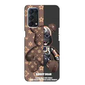 Силиконовый чехол для OPPO A74 (Медмедь Луи Виттон)