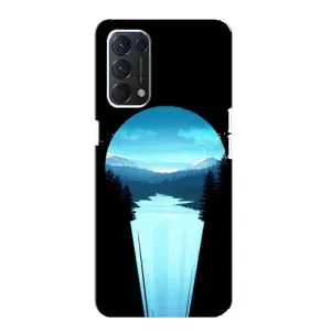 Летний Чехол на OPPO A74 (Синий Водопад)
