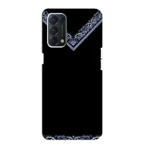 Силиконовый Чехол на OPPO A74 (Воротник вышиванки)