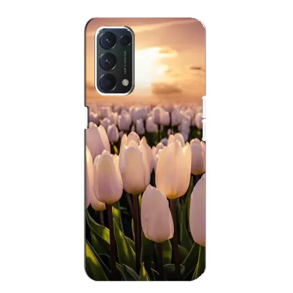 Чехол с рисунком «Закат с цветами» для OPPO A74 Чехол с рисунком «Закат с цветами» для OPPO A74