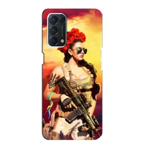 ЗСУ Чехлы (TPU) для OPPO A74 (Женщина солдат)