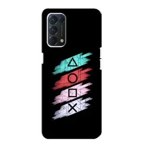 Чехол с рисунком «Значки Sony» для OPPO A74