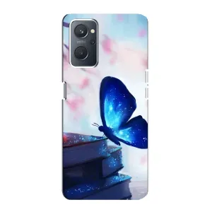 Силіконовий бампер з картинкою звірів для Oppo A76 (Метелик синій)