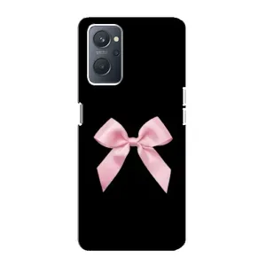 Чехол банты для Oppo A76 (Бант на черном)