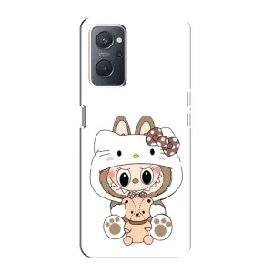 Чехол с рисунком «Белый Лабубу» для OPPO A76