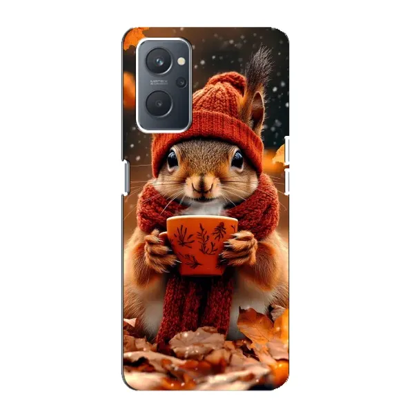Чехол с рисунком «Белка с кофе» для OPPO A76 Чехол с рисунком «Белка с кофе» для OPPO A76