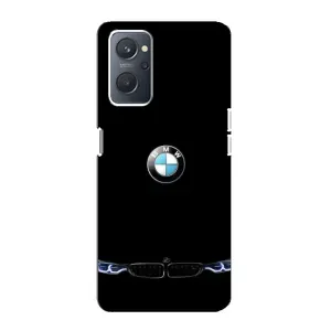 Силиконовый бампер с картинкой машины на Oppo A76 (Черный BMW)