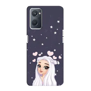 Чехол Стильные девушки на Oppo A76 (Девушка и сердечки)