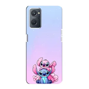 Чехол с рисунком Стич для OPPO A76 (Энджл и Стич)