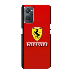 Силиконовый бампер с картинкой машины на Oppo A76 (Ferrari Logo)