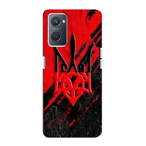 Чехлы УПА (Красно-Чёрный) на Oppo A76 (Герб в цвете УПА)